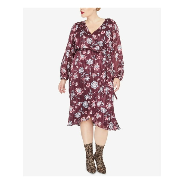 Rachel Roy Evan V Neck Long Sleeve Printed A Line Dress Rachel Roy Evan V Neck Long Sleeve Printed A Line Dress
